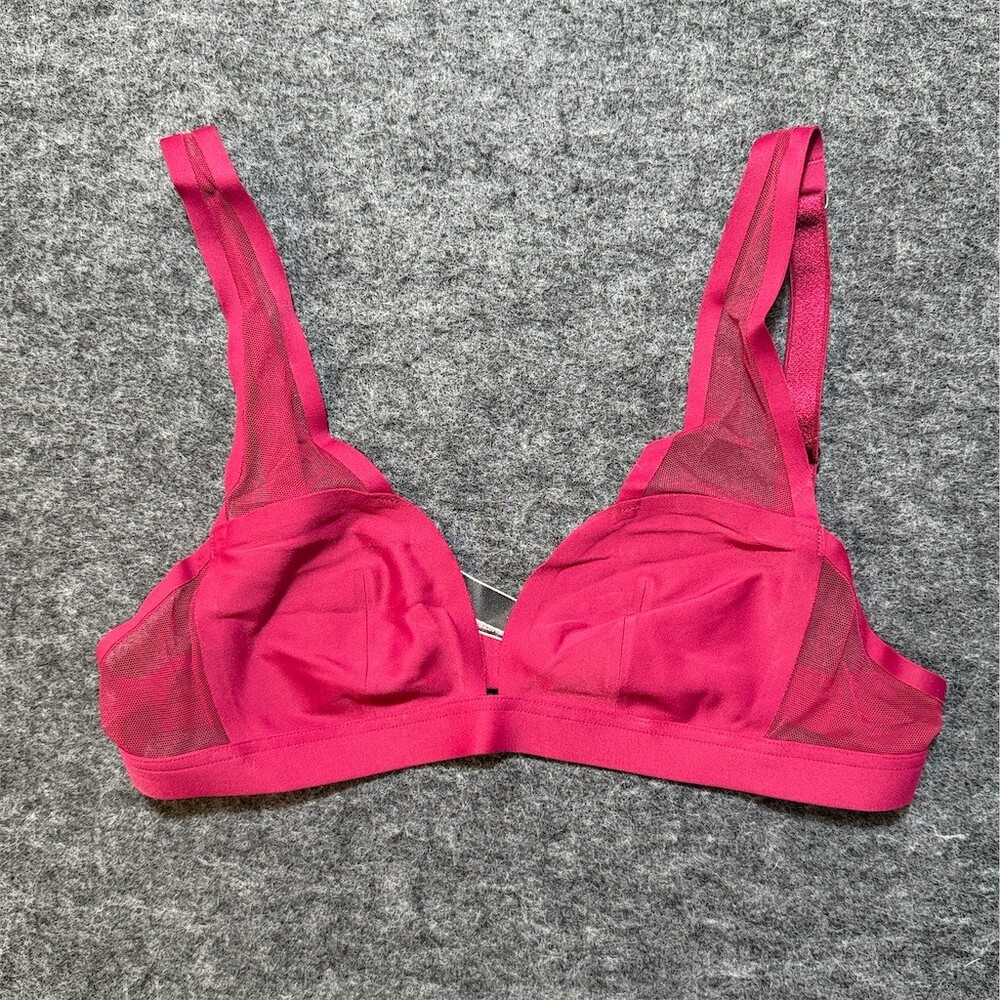 Victoria’s Secret Bralette Bra Womens XS Magenta Pink Unlined Mesh